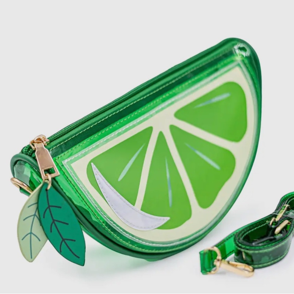 Green Lime Slice Crossbody Bag